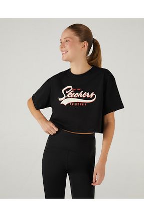 تیشرت مشکی زنانه رگولار Skechers - کد 860720698