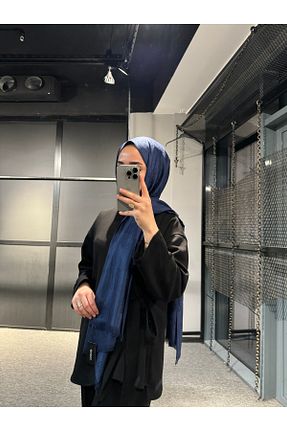 شال سرمه ای زنانه کشمیر BAHARİLTAS - کد 873327797