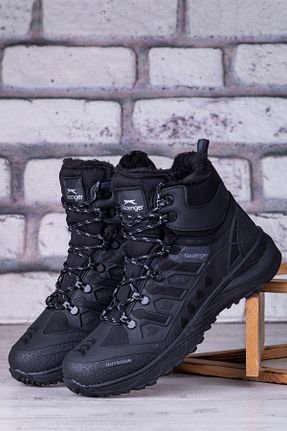 بوت / نیم بوت مشکی مردانه چرم مصنوعی Slazenger - کد 873656442