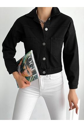 کت مشکی زنانه اورسایز ÇEÇİM - کد 873358592