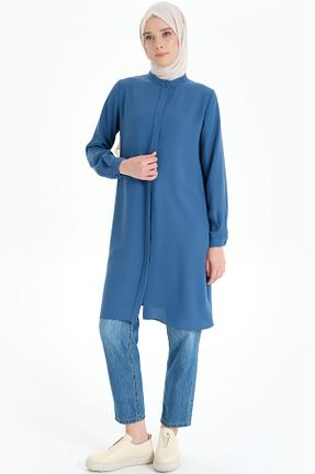 تونیک حجاب آبی زنانه بافتنی Tuğba - کد 873392861