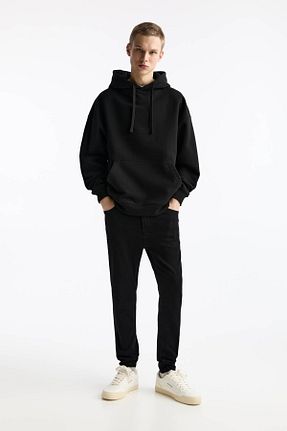 شلوار جین مشکی مردانه پاچه لوله تفنگی Pull & Bear - کد 874206024