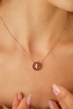 گردنبند استیل ( فولاد ) صورتی زنانه استیل ضد زنگ Lina Tia - کد 768293876