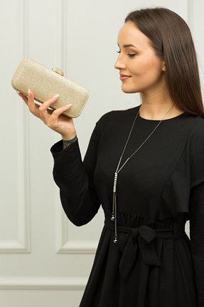 کیف مجلسی مشکی زنانه چرم مصنوعی weem bag - کد 871672255