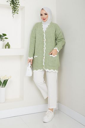رویه حجاب سبز زنانه رگولار Pamuk Butik - کد 873404467