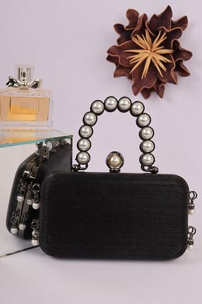 کیف مجلسی مشکی زنانه چرم مصنوعی weem bag - کد 873411044