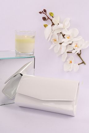 کیف مجلسی سفید زنانه چرم مصنوعی weem bag - کد 871671778