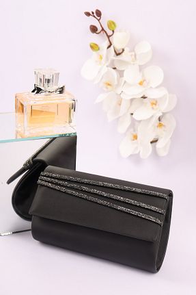 کیف مجلسی مشکی زنانه چرم مصنوعی weem bag - کد 868567032