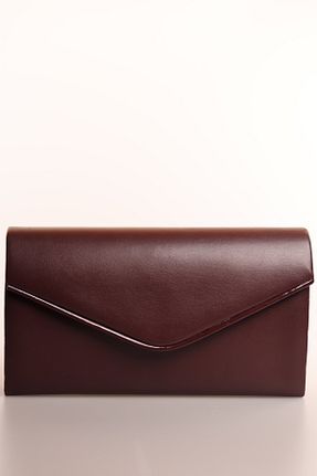 کیف مجلسی زرشکی زنانه چرم مصنوعی weem bag - کد 868565643