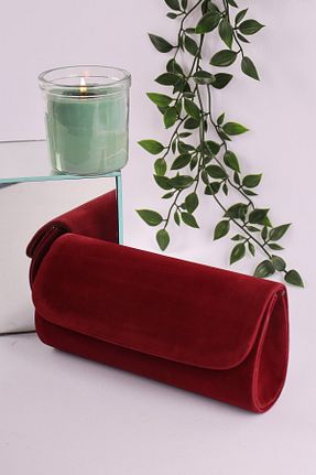 کیف مجلسی زرشکی زنانه چرم مصنوعی weem bag - کد 868565901