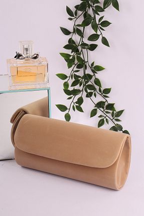 کیف مجلسی بژ زنانه چرم مصنوعی weem bag - کد 868566025