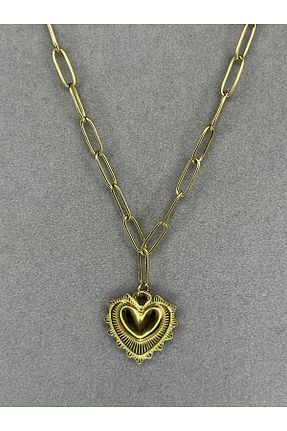 گردنبند استیل ( فولاد ) طلائی زنانه استیل (فولاد) Acra Jewelry - کد 870627240