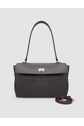 کیف دوشی قهوه ای زنانه چرم خالص Cabani - کد 873492146