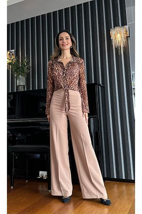 شلوار قهوه ای زنانه پنبه - پلی استر - الاستین Atelier Derin - کد 796731446