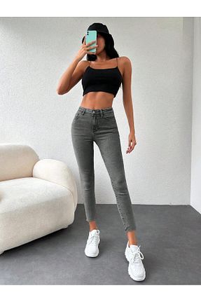 شلوار جین طوسی زنانه پاچه پهن Polo State - کد 873639486