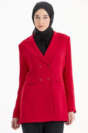 کت حجاب قرمز زنانه رگولار Tuğba - کد 873666393