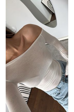 بادی نباتی زنانه یقه قایقی sinemkivanc co - کد 873654370