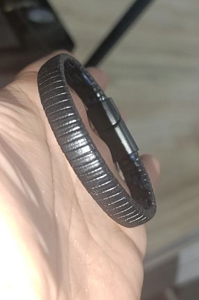 دستبند جواهر مشکی زنانه چرم TAŞÇIZADE - کد 873672636