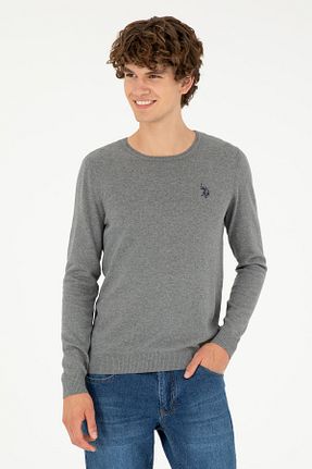 پلیور طوسی مردانه ساده U.S. Polo Assn. - کد 873674959