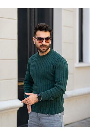 پلیور سبز مردانه ساده mayastyle - کد 779331367