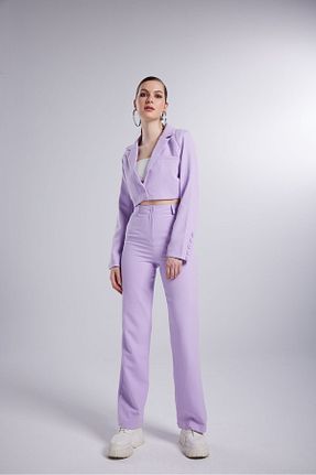 کت بلیزر بنفش زنانه پلی استر HOLLY LOLLY - کد 139993246
