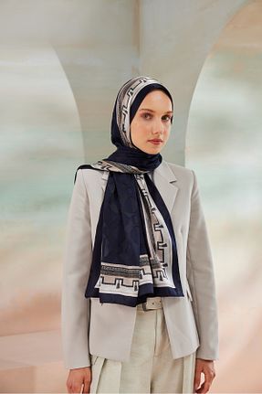 شال سرمه ای زنانه پلی ساتن Cardion - کد 873696726
