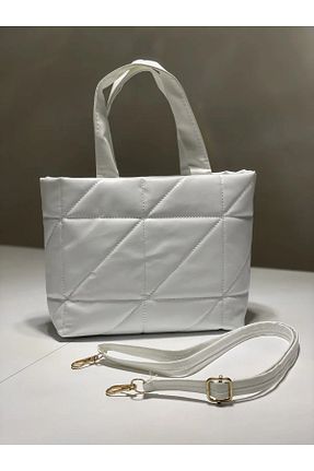 کیف دوشی سفید زنانه چرم مصنوعی ZAWE FASHION - کد 364530877