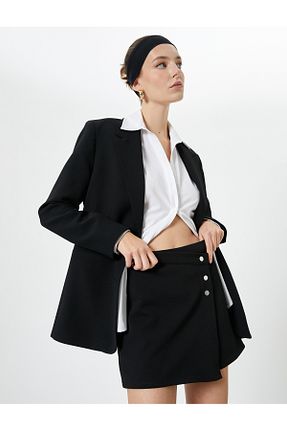 شلوارک و برمودا مشکی زنانه رگولار Koton - کد 804768241