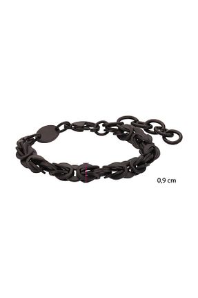 دستبند استیل (فولاد) مشکی مردانه استیل (فولاد) Energetix - کد 873703958