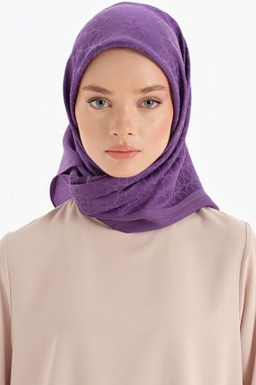 روسری بنفش پنبه ای Tuğba - کد 873703859