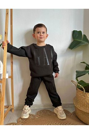 ست بالاتنه و پائین تنه مشکی بچه گانه بافت Soody Kids - کد 873742005