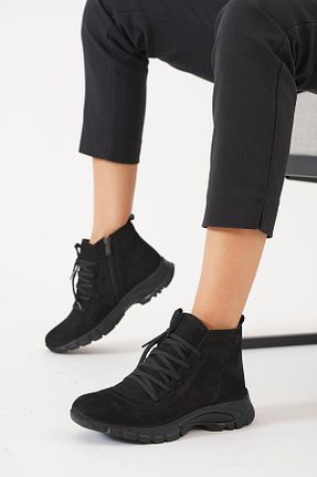 بوت / نیم بوت مشکی زنانه نبوک Moda Pie - کد 873723864