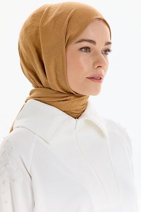 شال قهوه ای زنانه ویسکون Tuğba - کد 873703255