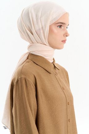 شال بژ زنانه ویسکون Tuğba - کد 873703608