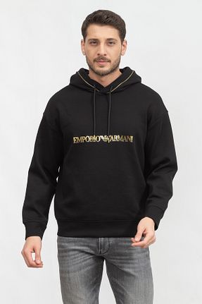 سوئیشرت مشکی مردانه چاپی Emporio Armani - کد 736317375