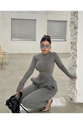 بادی طوسی زنانه پنبه پلی استر BALİNA - کد 873734073
