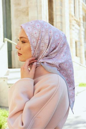 روسری طوسی پنبه پلی استر MİRSOY SCARF - کد 873738729