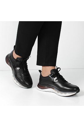 کفش اسنیکر مشکی مردانه چرم اصل Celal Gültekin - کد 873734964