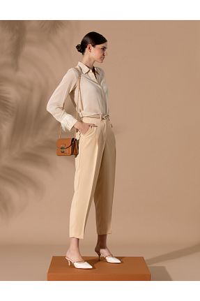 شلوار بژ زنانه بافتنی Pierre Cardin - کد 834197629