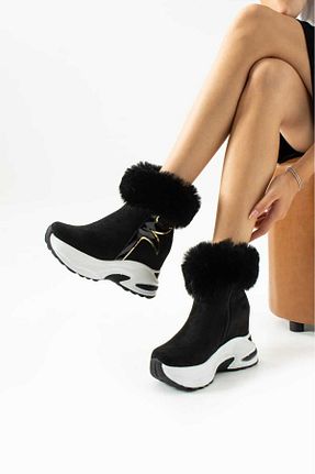بوت / نیم بوت مشکی زنانه جیر LEYDİ SHOES - کد 873744495
