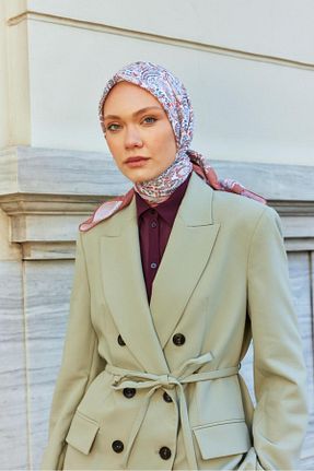 روسری نارنجی پنبه پلی استر MİRSOY SCARF - کد 873746601