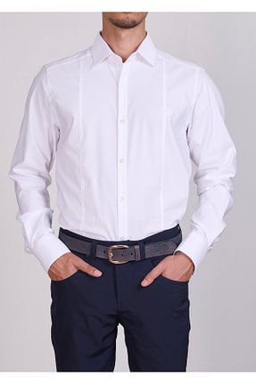 پیراهن سفید مردانه رگولار Mondo - کد 873747129