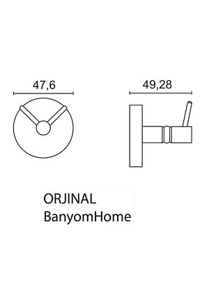 آویز حمام طوسی ÇELİK BANYO - کد 873777052