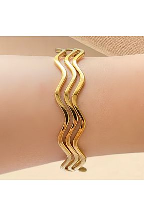 دستبند استیل (فولاد) طلائی زنانه استیل (فولاد) Rummjewelry - کد 873764763