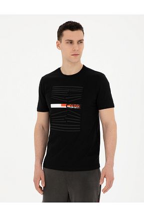 تیشرت مشکی مردانه اسلیم فیت Pierre Cardin - کد 831523298