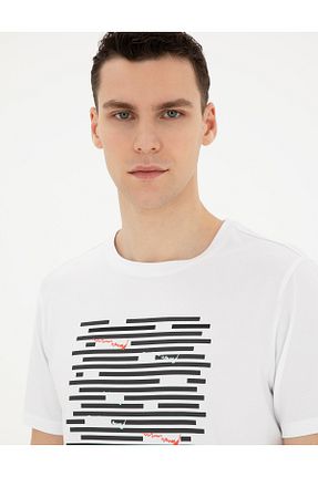 تیشرت سفید مردانه رگولار Pierre Cardin - کد 831582591