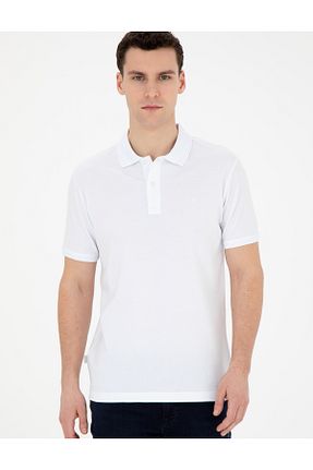 پولوشرت سفید مردانه %100 پنبه Pierre Cardin - کد 829187998