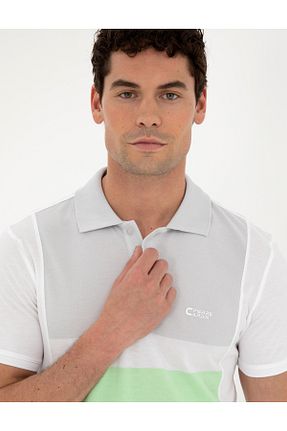 پولوشرت سفید مردانه %100 پنبه Pierre Cardin - کد 832142601