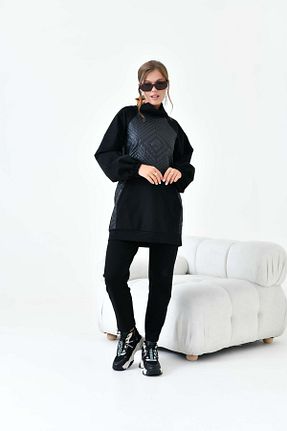 ست بالاتنه و پائین تنه مشکی زنانه بافتنی FTZ WOMEN - کد 873793339