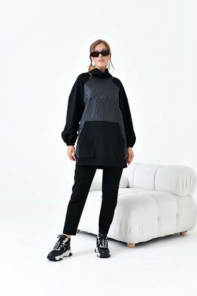 ست بالاتنه و پائین تنه مشکی زنانه بافتنی FTZ WOMEN - کد 873793339